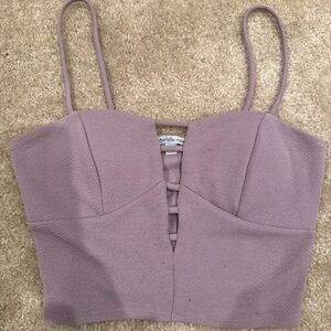 Charlotte Russe Lavender Crop Top